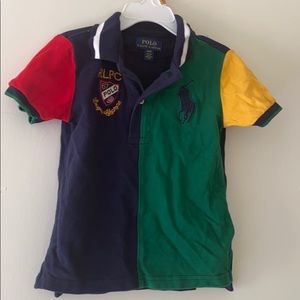 Toddler color block polo